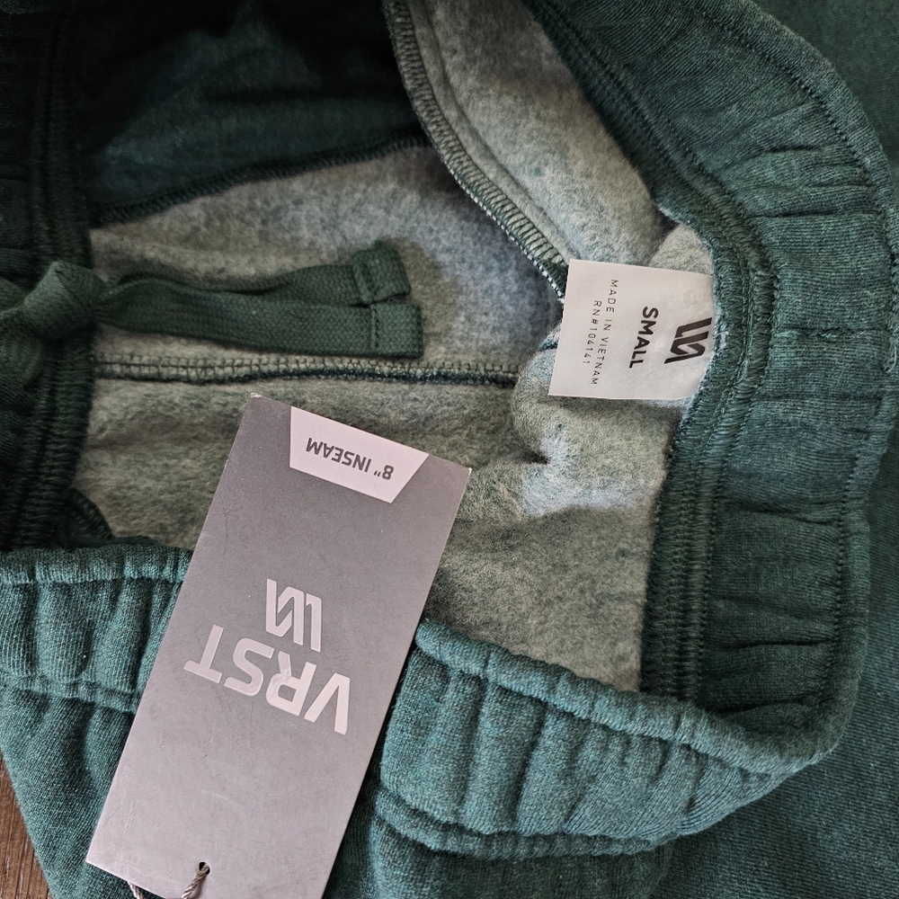 Mens Shorts VRST 8" Fleece Short Mineral Teal Heather New with Tag - Picture 5 of 15